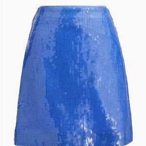 J Crew Factory Blue Sequin Women's Skirt size 22 NWT